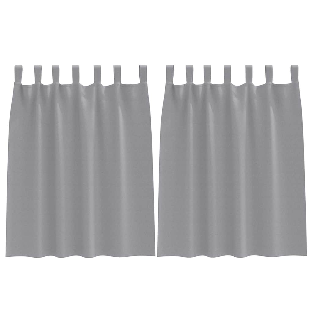 Mørklægningsgardiner med ringe 2 pcs Lysegrå 140 x 140 cm