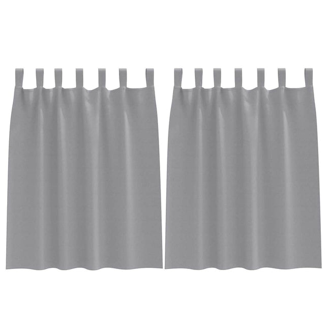 Mørklægningsgardiner med ringe 2 pcs Lysegrå 140 x 140 cm