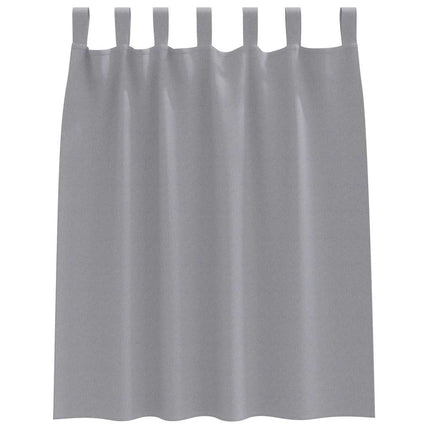 Mørklægningsgardiner med ringe 2 stk. Lysegrå 140 x 140 cm