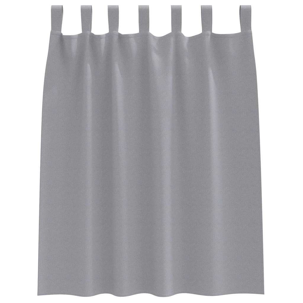 Mørklægningsgardiner med ringe 2 pcs Lysegrå 140 x 140 cm