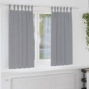 Mørklægningsgardiner med ringe 2 pcs Lysegrå 175 x 140 cm
