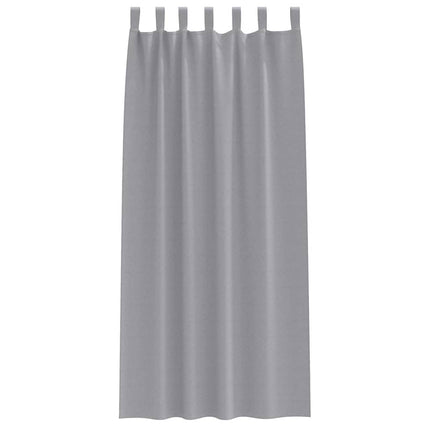 Mørklægningsgardiner med ringe 2 pcs Lysegrå 245 x 140 cm