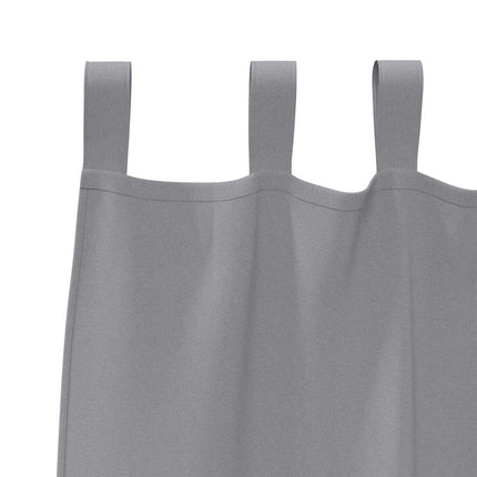 Mørklægningsgardiner med ringe 2 stk. Lysegrå 260 x 140 cm
