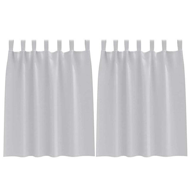 Mørklægningsgardiner med ringe 2 pcs Lysegrå 140 x 140 cm