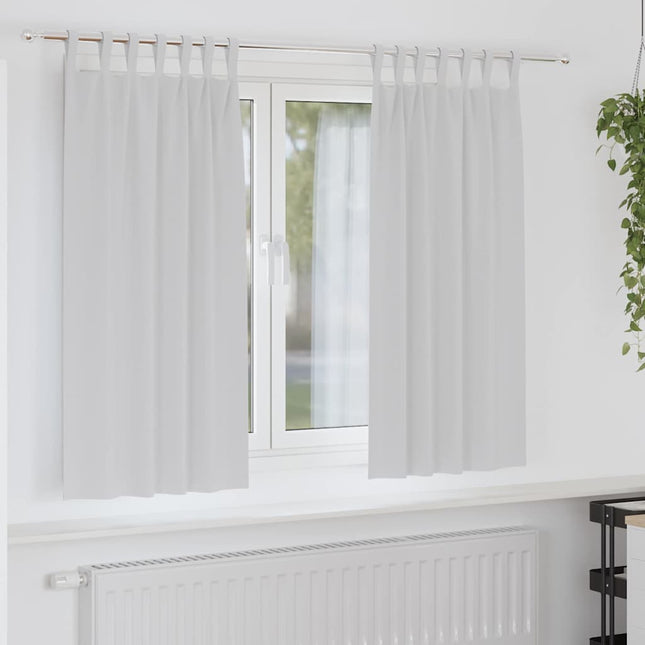 Mørklægningsgardiner med ringe 2 pcs Bleg Grå 175 x 140 cm