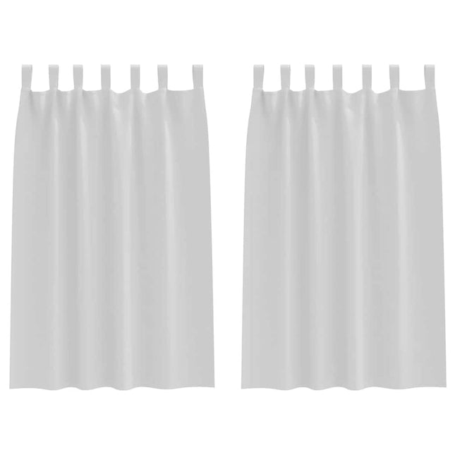 Mørklægningsgardiner med ringe 2 pcs Bleg Grå 175 x 140 cm