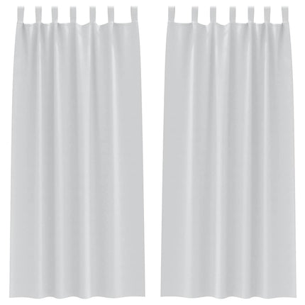 Mørklægningsgardiner med ringe 2 pcs Bleg Grå 245 x 140 cm