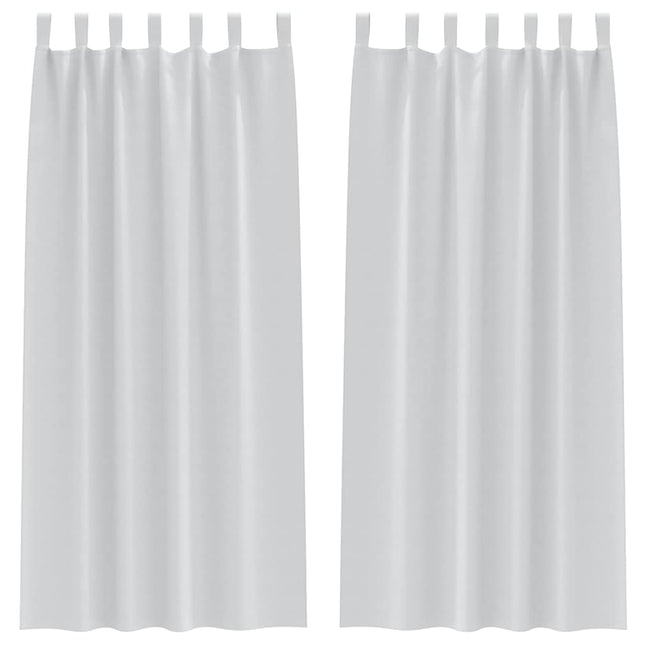 Mørklægningsgardiner med ringe 2 pcs Bleg Grå 245 x 140 cm