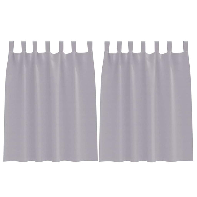 Mørklægningsgardiner med ringe 2 pcs Metal Grå 140 x 140 cm