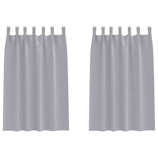 Mørklægningsgardiner med ringe 2 pcs Metal Grå 175 x 140 cm