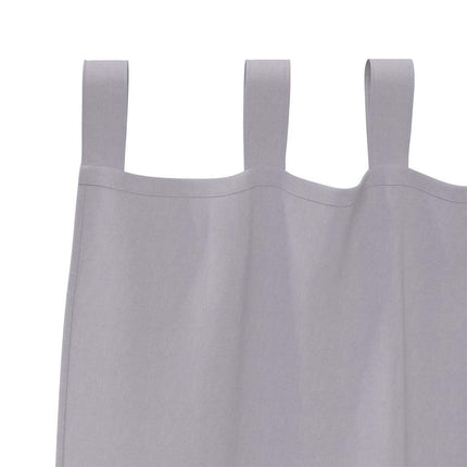 Mørklægningsgardiner med ringe 2 stk. Metal Grå 260 x 140 cm