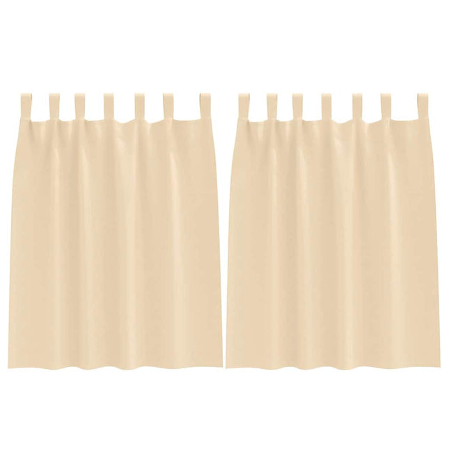 Mørklægningsgardiner med ringe 2 pcs Creme 140 x 140 cm