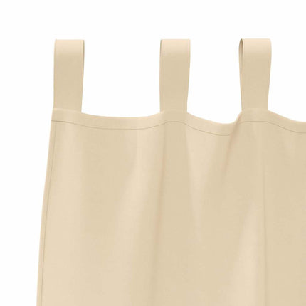 Mørklægningsgardiner med ringe 2 stk. Cremefarvet 245 x 140 cm
