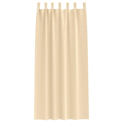 Mørklægningsgardiner med ringe 2 stk. Cremefarvet 260 x 140 cm