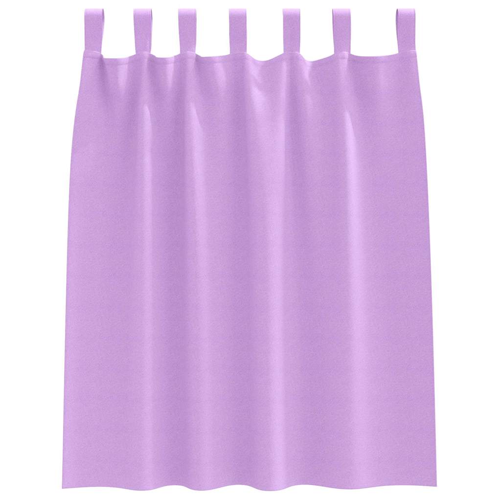 Mørklægningsgardiner med ringe 2 pcs Lilla 140 x 140 cm