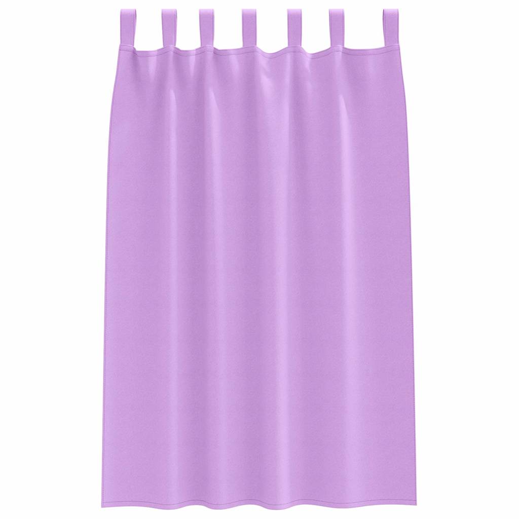 Mørklægningsgardiner med ringe 2 pcs Lilla 175 x 140 cm