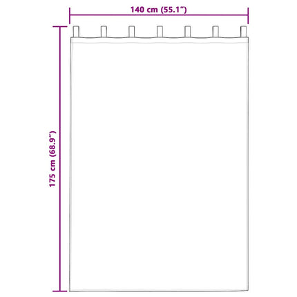 Mørklægningsgardiner med ringe 2 pcs Lilla 175 x 140 cm