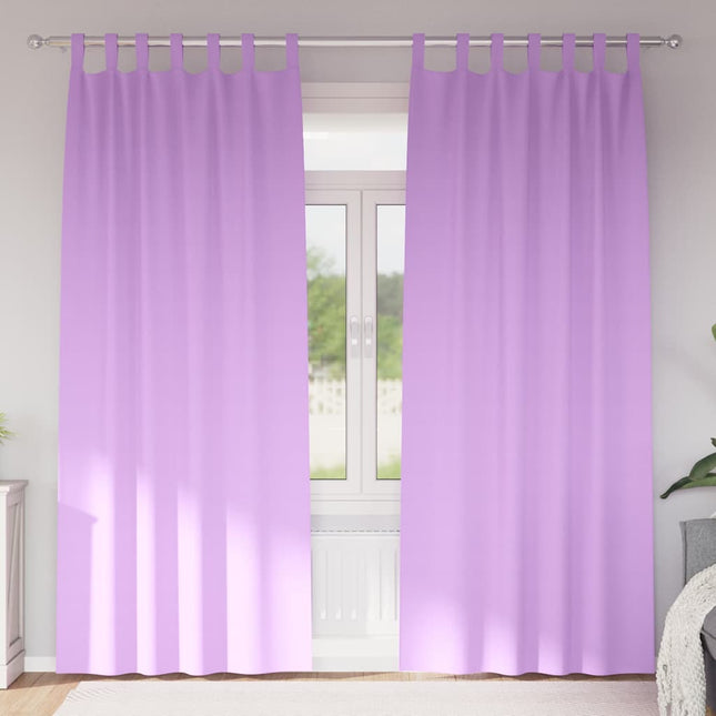 Mørklægningsgardiner med ringe 2 pcs Lilla 225 x 140 cm