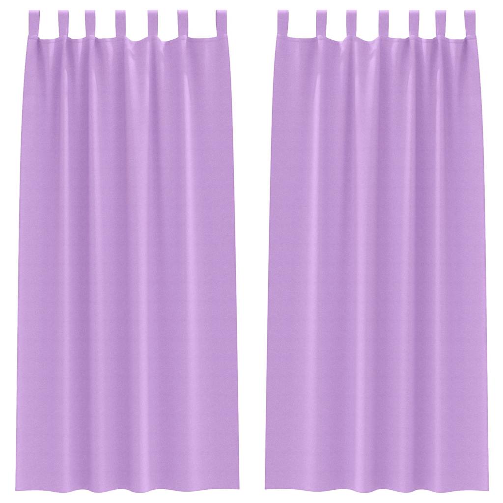 Mørklægningsgardiner med ringe 2 pcs Lilla 225 x 140 cm