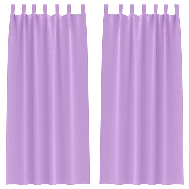Mørklægningsgardiner med ringe 2 pcs Lilla 225 x 140 cm