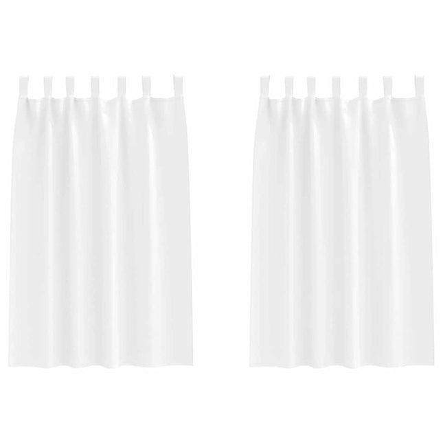 Mørklægningsgardiner med ringe 2 pcs Ren Hvid 175 x 140 cm