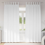 Mørklægningsgardiner med ringe 2 pcs Ren Hvid 225 x 140 cm
