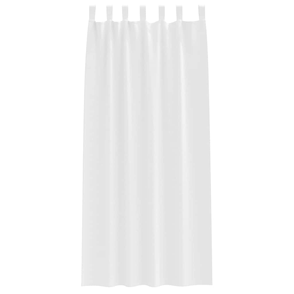 Mørklægningsgardiner med ringe 2 pcs Ren Hvid 225 x 140 cm