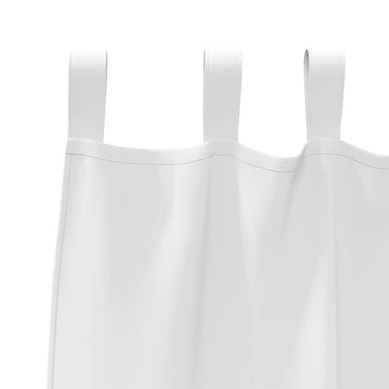 Mørklægningsgardiner med ringe 2 stk. Ren Hvid 245 x 140 cm