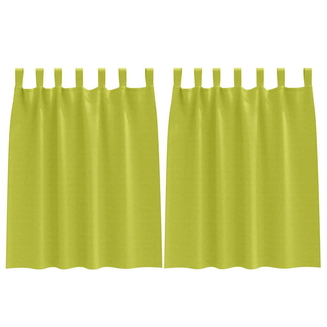 Mørklægningsgardiner med ringe 2 pcs Grøn 140 x 140 cm