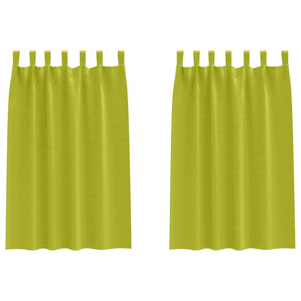 Mørklægningsgardiner med ringe 2 pcs Grøn 175 x 140 cm