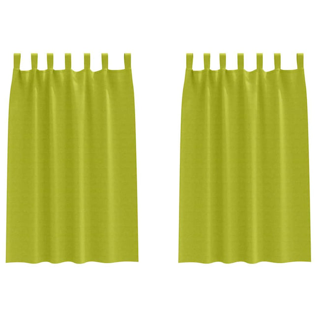 Mørklægningsgardiner med ringe 2 pcs Grøn 175 x 140 cm