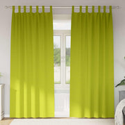 Mørklægningsgardiner med ringe 2 pcs Grøn 225 x 140 cm