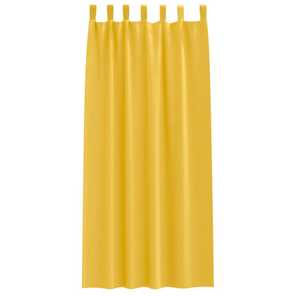 Mørklægningsgardiner med ringe 2 stk. Sennepsgul 225 x 140 cm