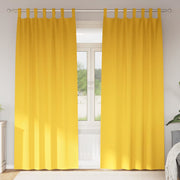 Mørklægningsgardiner med ringe 2 pcs Sennepsgul 260 x 140 cm