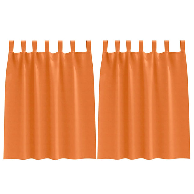 Mørklægningsgardiner med ringe 2 pcs Lys Orange 140 x 140 cm