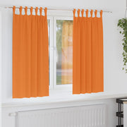 Mørklægningsgardiner med ringe 2 pcs Lys Orange 175 x 140 cm