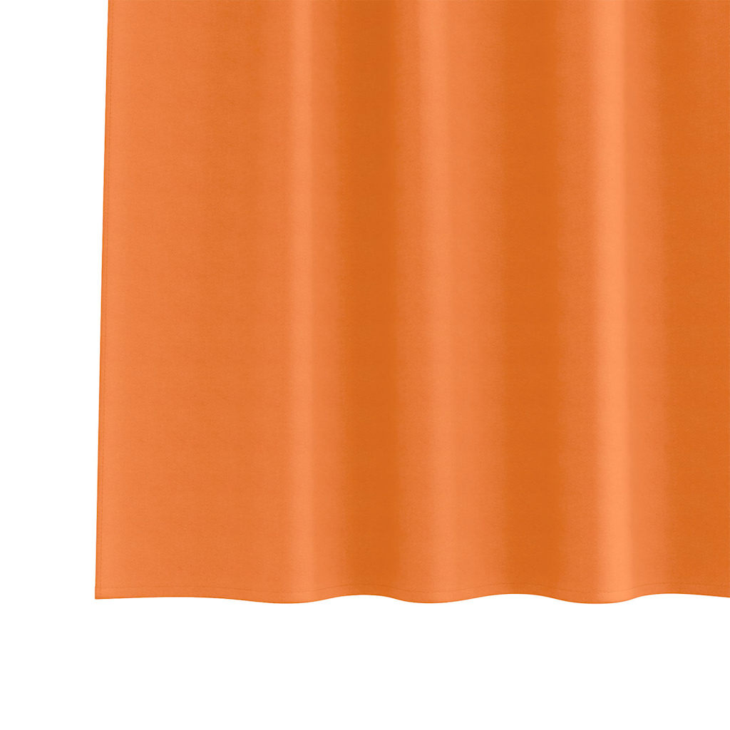 Mørklægningsgardiner med ringe 2 pcs Lys Orange 260 x 140 cm