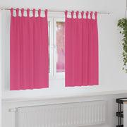 Mørklægningsgardiner med ringe 2 pcs Lys Pink 140 x 140 cm
