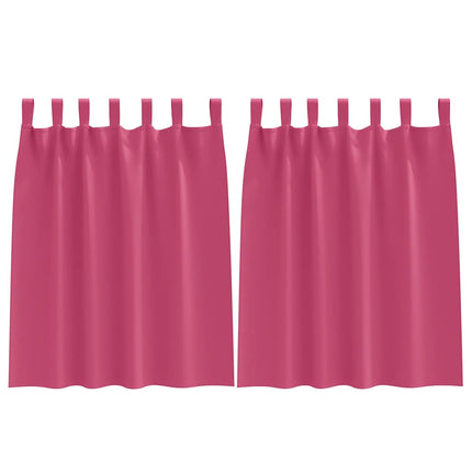 Mørklægningsgardiner med ringe 2 stk. Lys Pink 140 x 140 cm