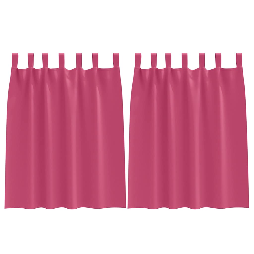 Mørklægningsgardiner med ringe 2 pcs Lys Pink 140 x 140 cm