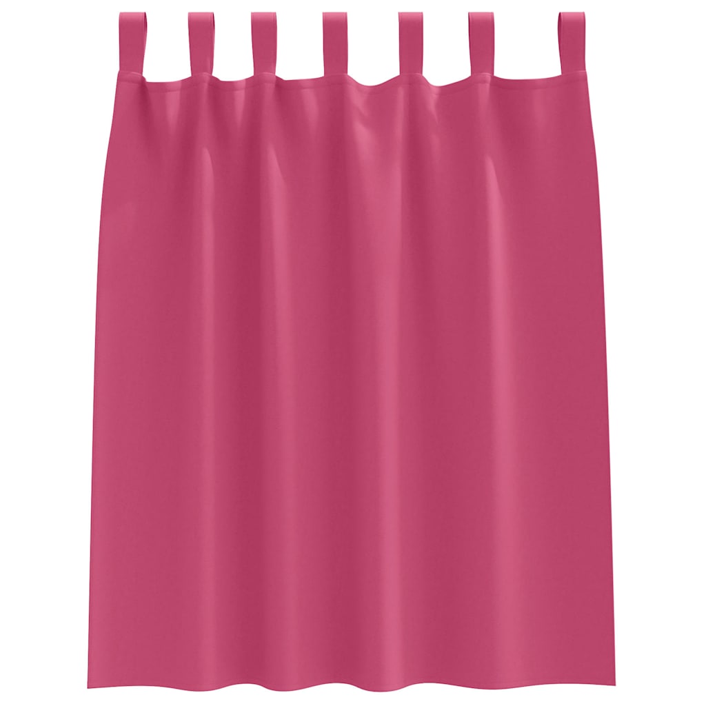 Mørklægningsgardiner med ringe 2 pcs Lys Pink 140 x 140 cm