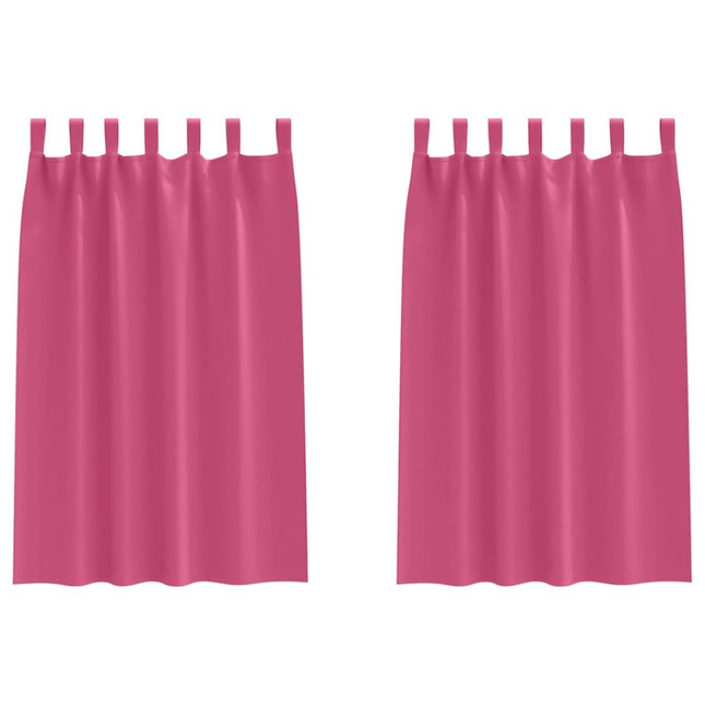 Mørklægningsgardiner med ringe 2 pcs Lys Pink 175 x 140 cm