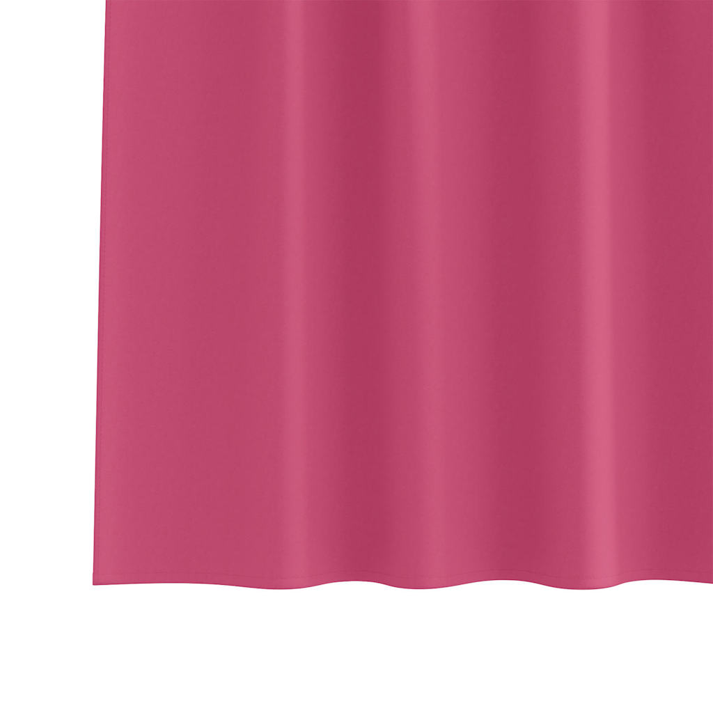 Mørklægningsgardiner med ringe 2 pcs Lys Pink 225 x 140 cm