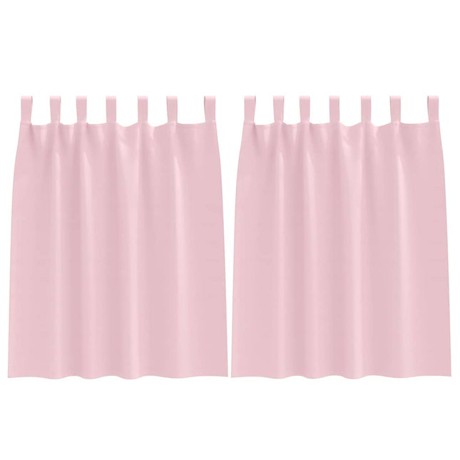 Mørklægningsgardiner med ringe 2 pcs Lyserød 140 x 140 cm