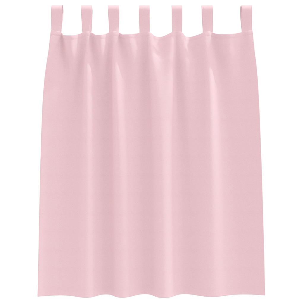 Mørklægningsgardiner med ringe 2 pcs Lyserød 140 x 140 cm