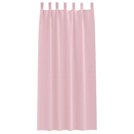 Mørklægningsgardiner med ringe 2 pcs Lyserød 245 x 140 cm