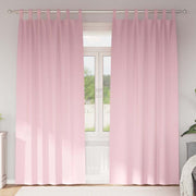 Mørklægningsgardiner med ringe 2 pcs Lyserød 260 x 140 cm