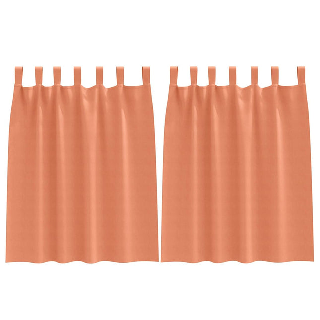 Mørklægningsgardiner med ringe 2 pcs Terrakotta 140 x 140 cm