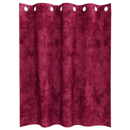 Velour Gardiner med gardiner 2 pcs Vinrød 140 x 140 cm Fløjl