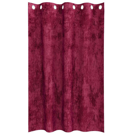Velour Gardiner med gardiner 2 pcs Vinrød 175 x 140 cm Fløjl